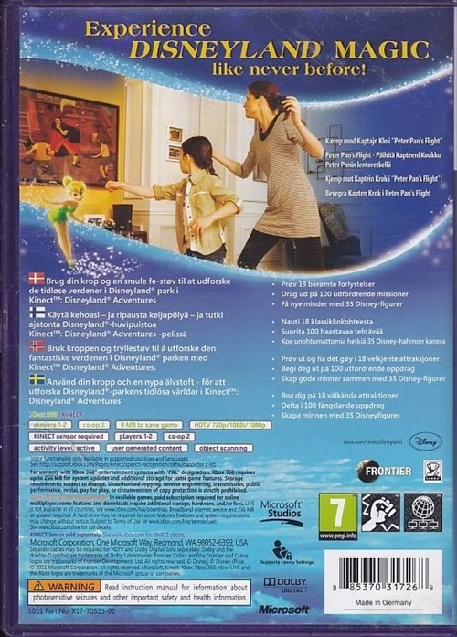 Kinect Disneyland Adventures - XBOX 360 (B Grade) (Genbrug)